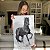 Quadro Decorativo Canvas Animal Cavalo Preto e Branco Vertical - Imagem 5