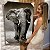 Quadro Decorativo Canvas Animal Selvagem Elefante Preto e Branco Caminhando Vertical - Imagem 6