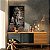 Quadro Decorativo Canvas Animal Selvagem Puma Preto e Branco Vertical - Imagem 2