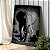 Quadro Decorativo Canvas Animal Selvagem Elefante Preto e Branco Vertical - Imagem 2