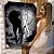 Quadro Decorativo Canvas Animal Selvagem Elefante Preto e Branco Vertical - Imagem 6