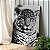 Quadro Decorativo Canvas Animal Selvagem Onça Preta e Branca Vertical - Imagem 3