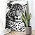 Quadro Decorativo Canvas Animal Selvagem Onça Preta e Branca Vertical - Imagem 2