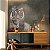 Quadro Decorativo Canvas Animal Selvagem Tigre Preto e Branco Vertical - Imagem 3