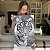 Quadro Decorativo Canvas Animal Selvagem Tigre Preto e Branco Vertical - Imagem 5