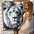Quadro Decorativo Canvas Leão Animal Selvagem Rei Preto e Branco Vertical - Imagem 6