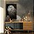Quadro Decorativo Canvas Animais Coruja Branca Fundo Preto Vertical - Imagem 3