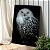Quadro Decorativo Canvas Animais Coruja Branca Fundo Preto Vertical - Imagem 2