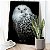 Quadro Decorativo Canvas Animais Coruja Branca Fundo Preto Vertical - Imagem 4
