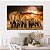Quadro Decoração Canvas Manada de Elefantes Sob o Luar Horizontal - Imagem 5