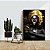 Quadro Decorativo Flutuante Mulher com Maquiagem Preto e Dourada com Abacaxi - Imagem 3