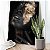 Quadro Decorativo Mulher com Maquiagem Preto e Dourada Folhas de Ouro no Rosto - Imagem 2