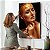 Quadro Decorativo Mulher com Maquiagem Dourada Gotas de Tinta Dourada - Imagem 4