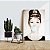 Quadro Decorativo Flutuante Audrey Hepburn com Bola de Chicletes Azul - Imagem 3