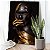 Quadro Decorativo Flutuante Mulher com Maquiagem Preto e Dourada - Imagem 2