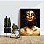 Quadro Decorativo Flutuante Mulher com Maquiagem Dourada e Gotas Preta - Imagem 3