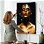 Quadro Decorativo Flutuante Mulher com Maquiagem Dourada e Gotas Preta - Imagem 4