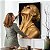 Quadro Decorativo Flutuante Mulher com Maquiagem Dourada - Imagem 3