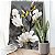 Quadro Decorativo Flutuante Floral Ramos Orquídeas Brancas Vertical - Imagem 3