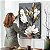 Quadro Decorativo Flutuante Floral Ramos Orquídeas Brancas Vertical - Imagem 4