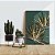 Quadro Decorativo Flutuante Folhas Fundo Verde Vertical - Imagem 3