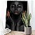 Quadro Decorativo Flutuante Rosto Feminino com Unhas Douradas Longas - Imagem 2