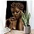 Quadro Decorativo Flutuante Rosto Feminino com Maquiagem Dourada - Imagem 2