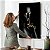 Quadro Decorativo Flutuante Rosto Feminino Perfil com Maquiagem Dourada - Imagem 4