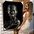 Quadro Decorativo Flutuante Rosto Feminino com Maquiagem Dourada - Imagem 1