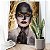 Quadro Decorativo Flutuante Mulher com Maquiagem Preto, Dourado e Cinza Rezando - Imagem 4