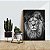 Quadro Decorativo Flutuante Leão Preto e Branco - Imagem 3