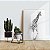 Quadro Decorativo Flutuante Girafa Abstrato Fundo Cinza Animal Silvestre Vertical - Imagem 3