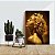 Quadro Decorativo Flutuante Rosto Feminino Dourado Perfil Rosas no Cabelo - Imagem 3