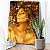 Quadro Decorativo Flutuante Rosto Feminino Dourado Perfil com Joias - Imagem 2
