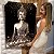 Quadro Decorativo Flutuante Religioso Buda Dourado com Fundo Preto - Imagem 1