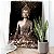 Quadro Decorativo Flutuante Religioso Buda Dourado com Fundo Preto - Imagem 2