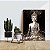 Quadro Decorativo Flutuante Religioso Buda Dourado com Fundo Preto - Imagem 3