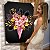 Quadro Decorativo Flutuante Floral Buquê de Rosas Fundo Preto - Imagem 1