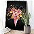 Quadro Decorativo Flutuante Floral Buquê de Rosas Fundo Preto - Imagem 2