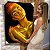 Quadro Decorativo Flutuante Mulher Corpo Dourado se Abraçando Luxo - Imagem 1