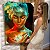 Quadro Decorativo Flutuante Mulher Corpo Dourado Olhos Fechados Vertical - Imagem 1