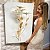 Quadro Decorativo Flutuante Floral Ouro - Imagem 1