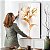 Quadro Decorativo Flutuante Floral Branca e Dourada Gold - Imagem 4