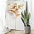 Quadro Decorativo Flutuante Floral Branca e Dourada Gold - Imagem 2