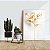 Quadro Decorativo Flutuante Floral Branca e Dourada Gold - Imagem 3