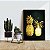 Quadro Decorativo Flutuante Botânico Abacaxi Dourado - Imagem 3