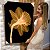Quadro Decorativo Flutuante Floral Raio X Fundo Preto - Imagem 1