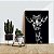 Quadro Decorativo Flutuante Animais Girafa Preto e Branco - Imagem 3