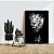 Quadro Decorativo Flutuante Animal Silvestre Leão em Pé Preto e Branco - Imagem 3