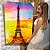Quadro Decorativo Flutuante Monumento Histórico Torre Eiffel Abstrato Colorido - Imagem 1